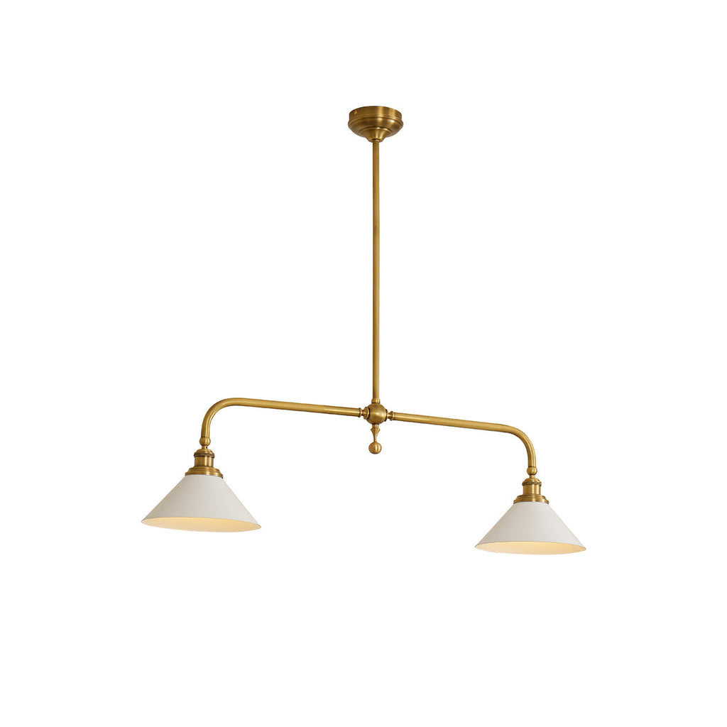 AstraVex vintagependellampa i glas — vit elegant innerskärm