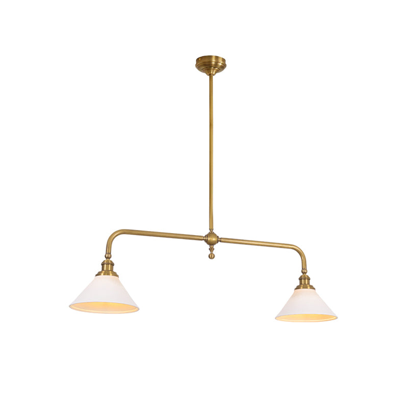 AstraVex vintagependellampa i glas — vit elegant innerskärm