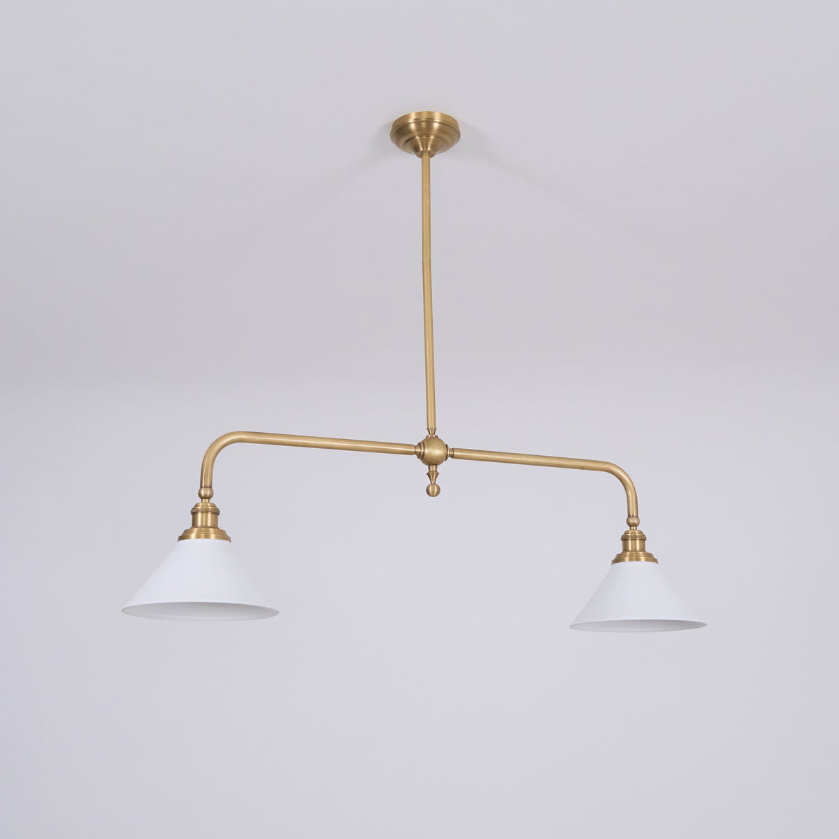 AstraVex vintagependellampa i glas — vit elegant innerskärm