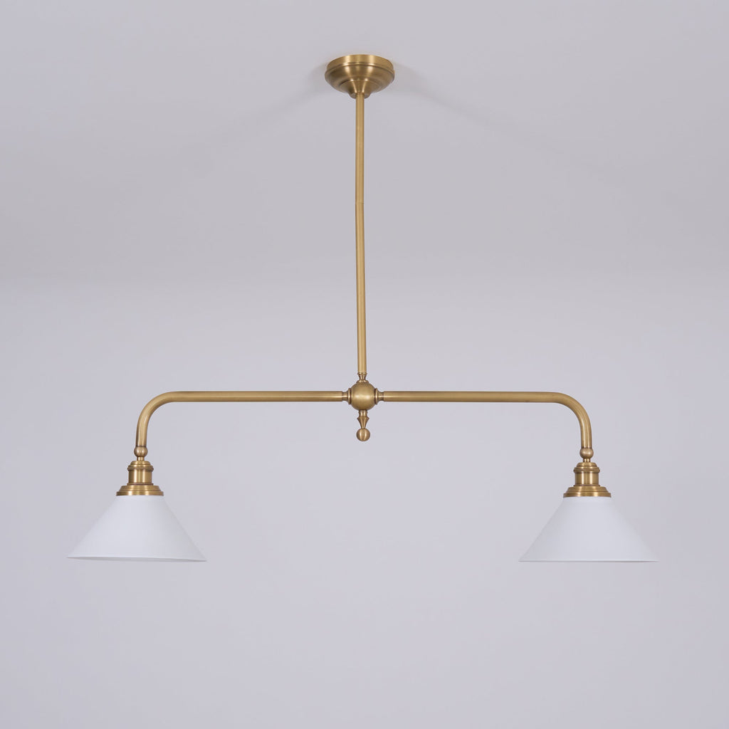 AstraVex vintagependellampa i glas — vit elegant innerskärm