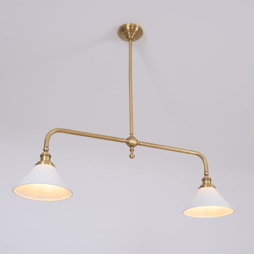 AstraVex vintagependellampa i glas — vit elegant innerskärm