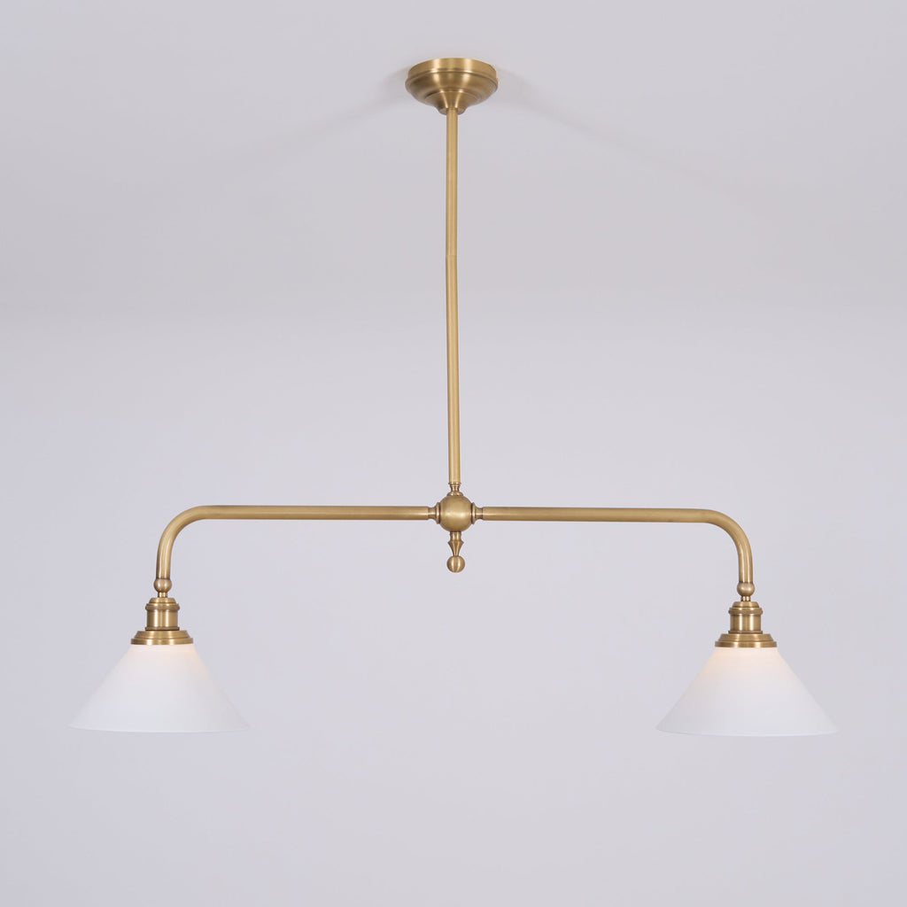 AstraVex vintagependellampa i glas — vit elegant innerskärm