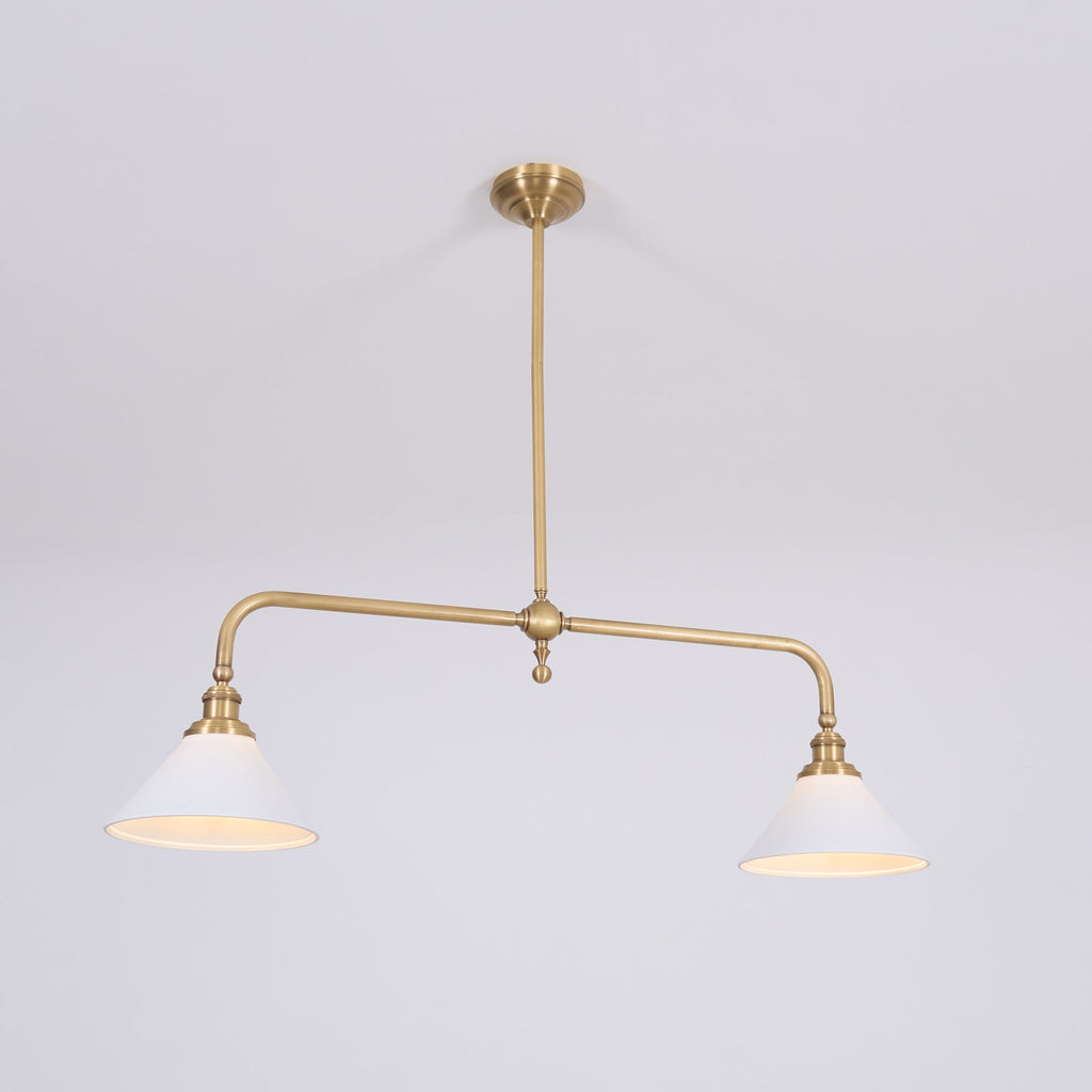 AstraVex vintagependellampa i glas — vit elegant innerskärm