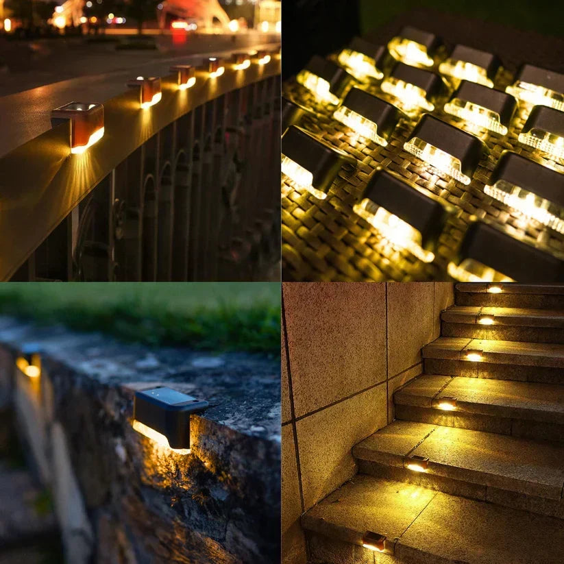 Mini candeeiros LED alimentados a energia solar — iluminação automática do anoitecer ao amanhecer
