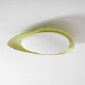 Oval Resin Ceiling Light — Dimmable LED, 3000K-6000K Adjustable, Green or Beige, 36cm or 46cm