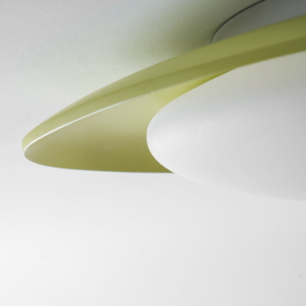 Oval Resin Ceiling Light — Dimmable LED, 3000K-6000K Adjustable, Green or Beige, 36cm or 46cm