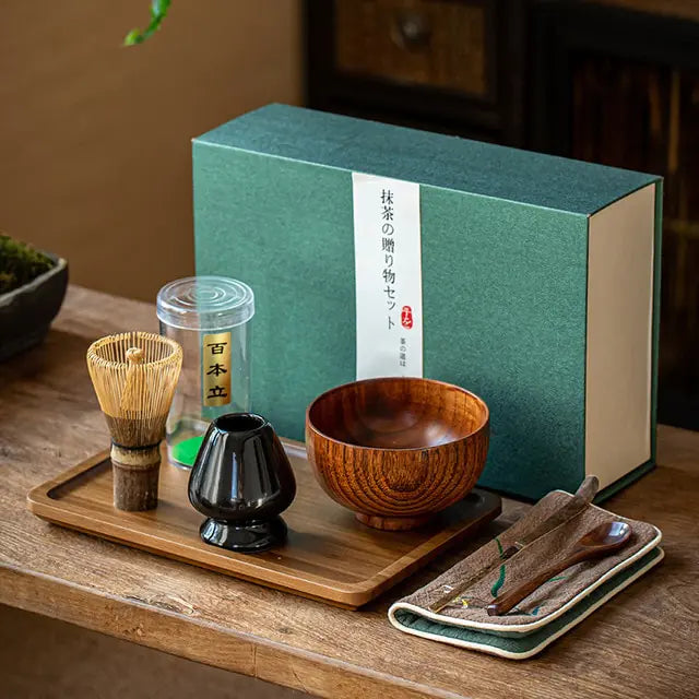 Traditionelles Matcha-Geschenkset — Zenmatcha-Set für die japanische Teezeremonie