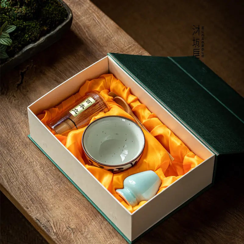 Traditionelles Matcha-Geschenkset — Zenmatcha-Set für die japanische Teezeremonie