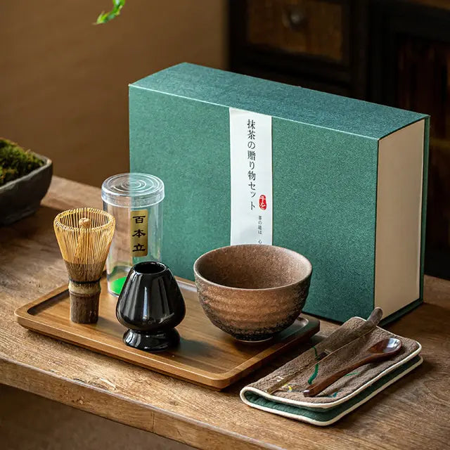 Traditionelles Matcha-Geschenkset — Zenmatcha-Set für die japanische Teezeremonie