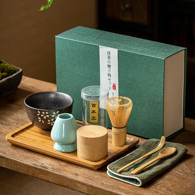 Traditionelles Matcha-Geschenkset — Zenmatcha-Set für die japanische Teezeremonie