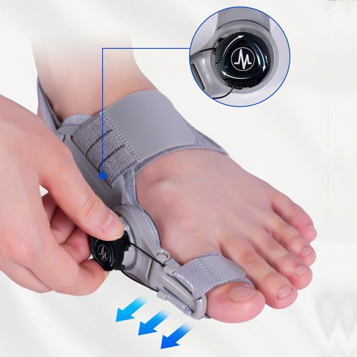 Kirrea justerbart hjälpmedel för stortåns positionering — universell passform, hallux valgus-skena
