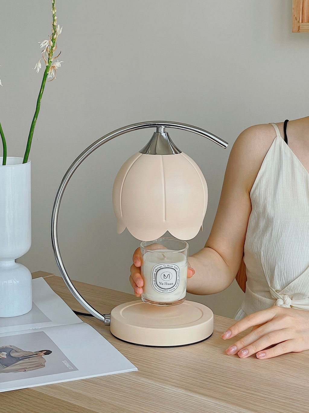 Tulip Candle Warmer Lamp — Flameless Scented Candle Heating System