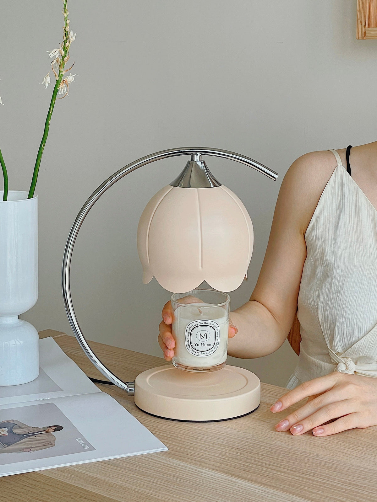 Tulip Candle Warmer Lamp — Flameless Scented Candle Heating System