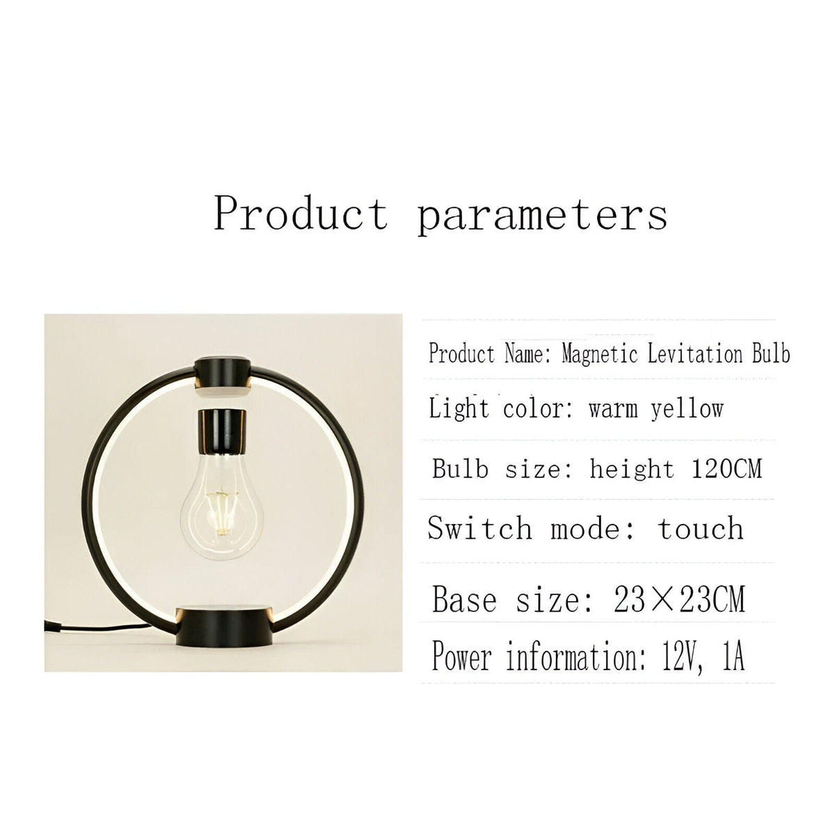 Retro-Magnetlevitationslampe – schwebendes, rotierendes LED-Licht