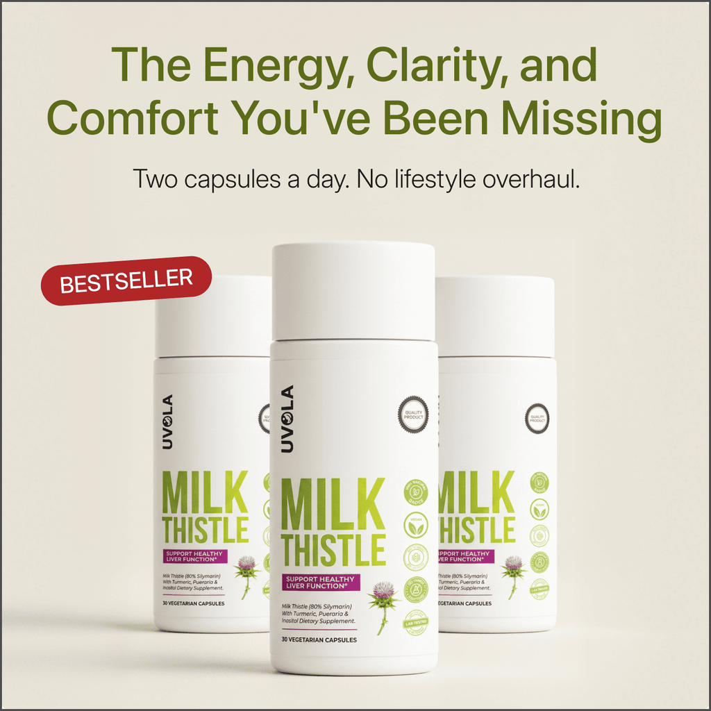 Milk Thistle Capsules — 300mg Extract, 80% Silymarin, 7 Botanical Compounds