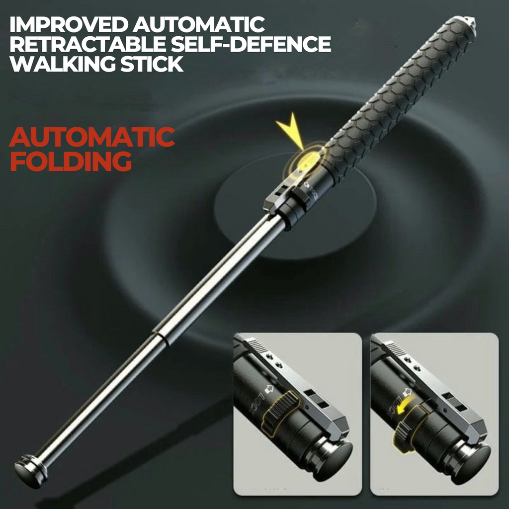 Self-Defense Walking Stick – Automatic Anti-Slip Grip & Hiking Safety | Filindra