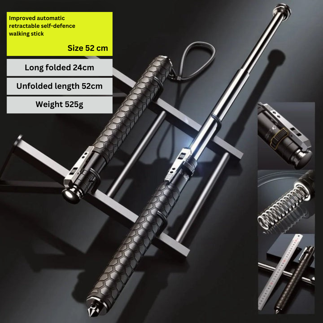 Self-Defense Walking Stick – Automatic Anti-Slip Grip & Hiking Safety | Filindra