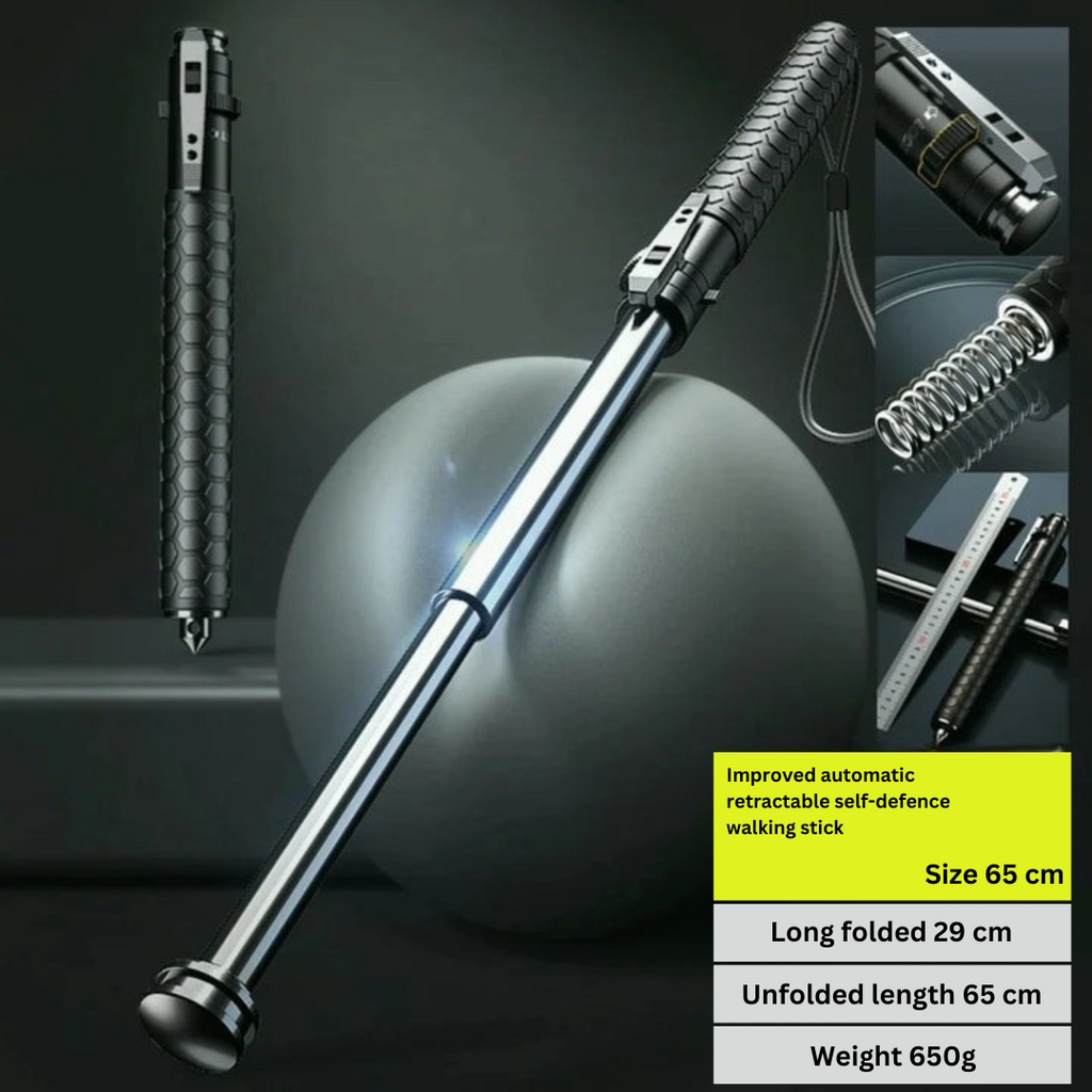 Self-Defense Walking Stick – Automatic Anti-Slip Grip & Hiking Safety | Filindra