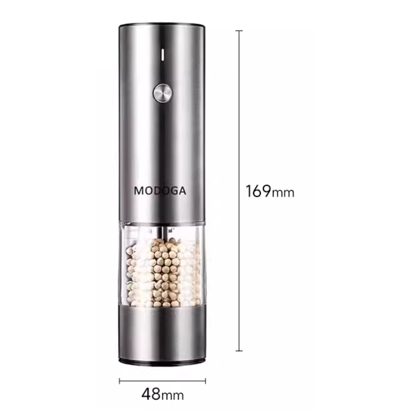 Electric Pepper Grinder — One-Hand Operation, Adjustable Grind