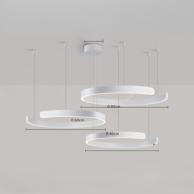 NordicGlow rund LED-lysekrone — myk, justerbar belysning