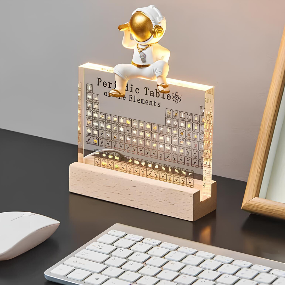 Elementa Lux Backlit Periodic Table Display With Real Samples