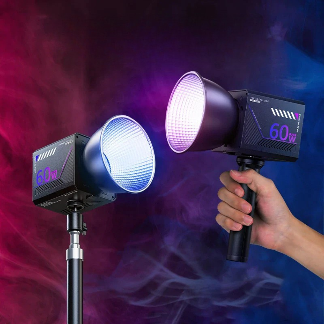 Συμπαγές φωτιστικό βίντεο RGB — ενσωματωμένη επαναφορτιζόμενη μπαταρία 10000mAh