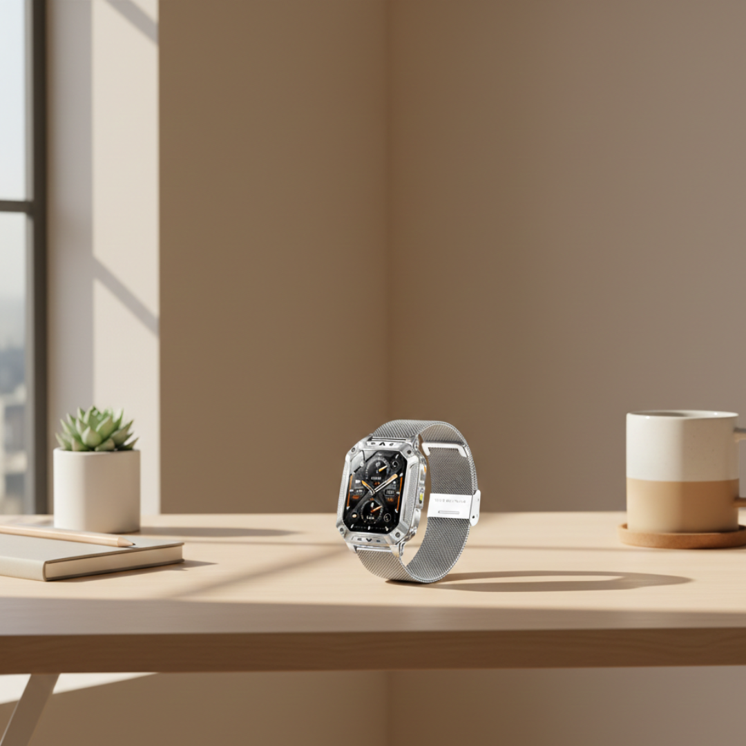 Voděodolné fitness chytré hodinky — AMOLED displej, nepřetržité sledování aktivity