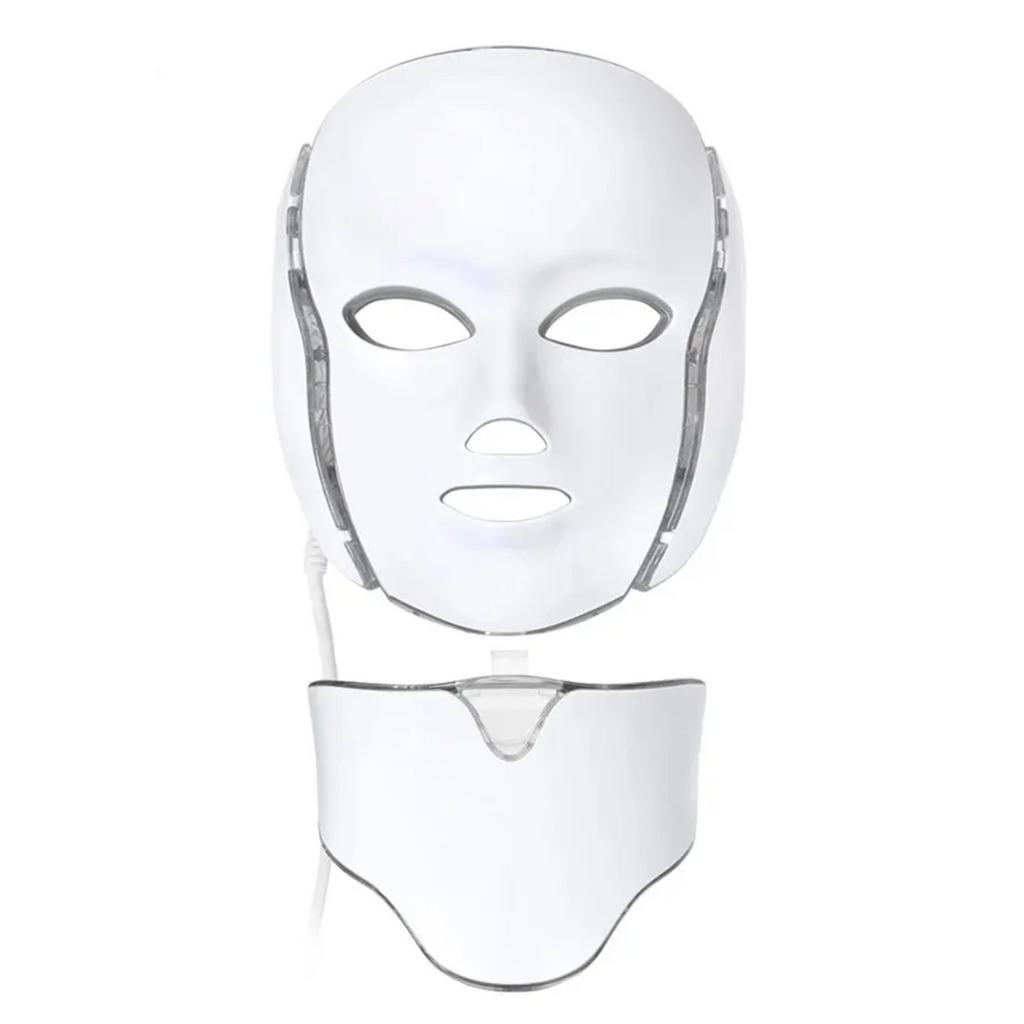 Led-fotontherapiemasker met 7 kleuren — verzorging van gezicht en hals