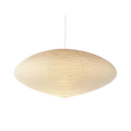 Mulberry Paper Japandi Ceiling Light — Geometric White LED Design, 50 cm and 60 cm