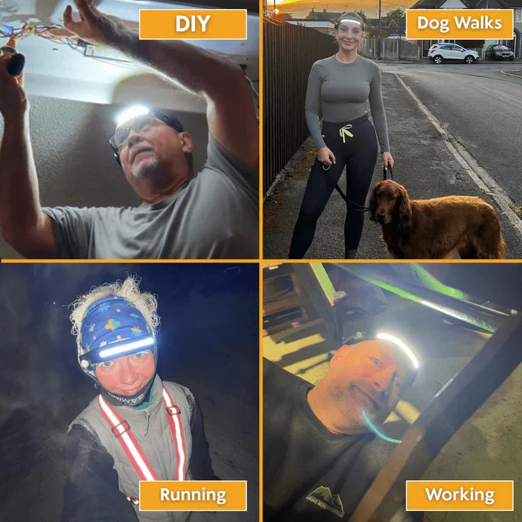 Rechargeable LED Headlamp — 230° Wide Angle Beam