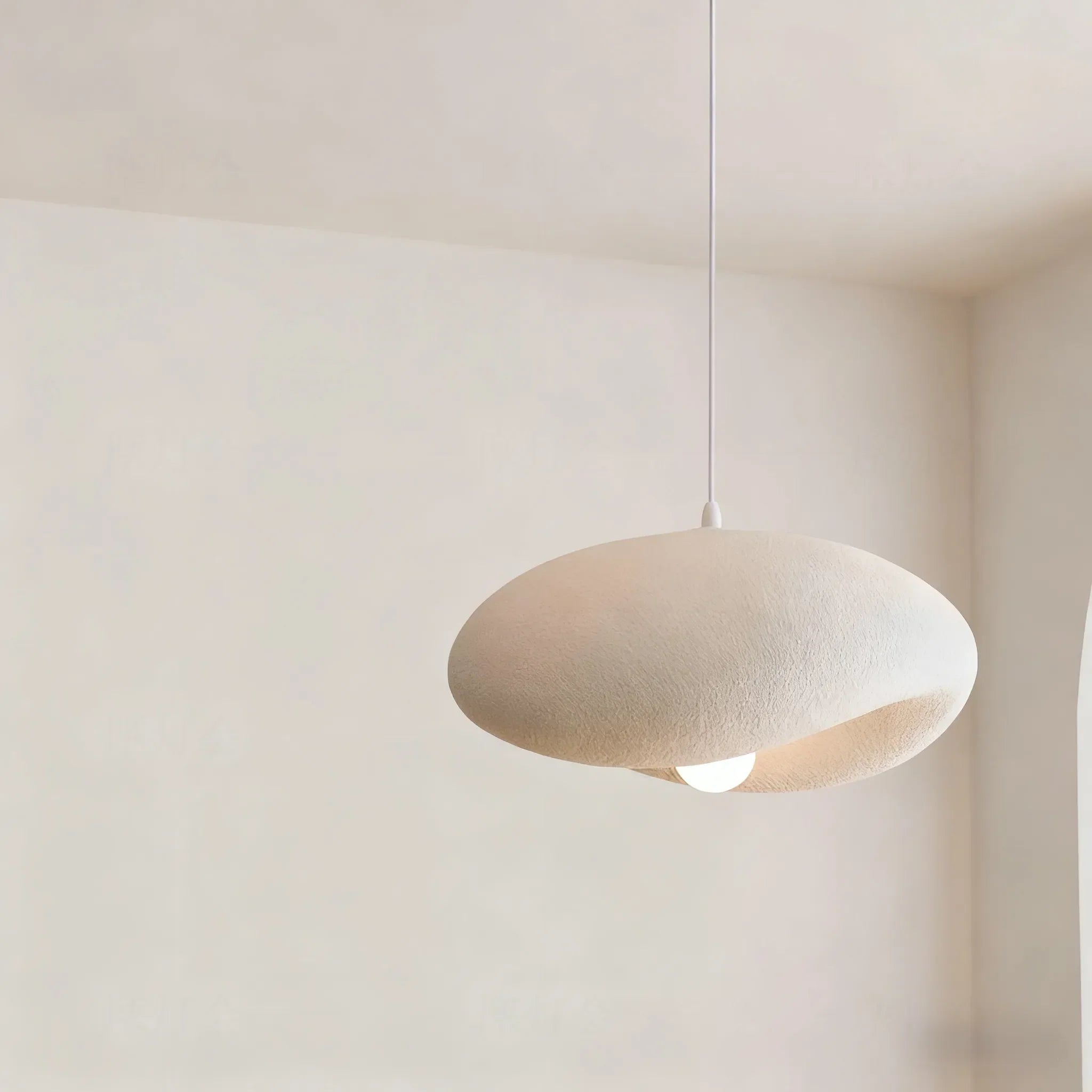 Modern White Dome Pendant Light – For Dining/Living Room - Flindria