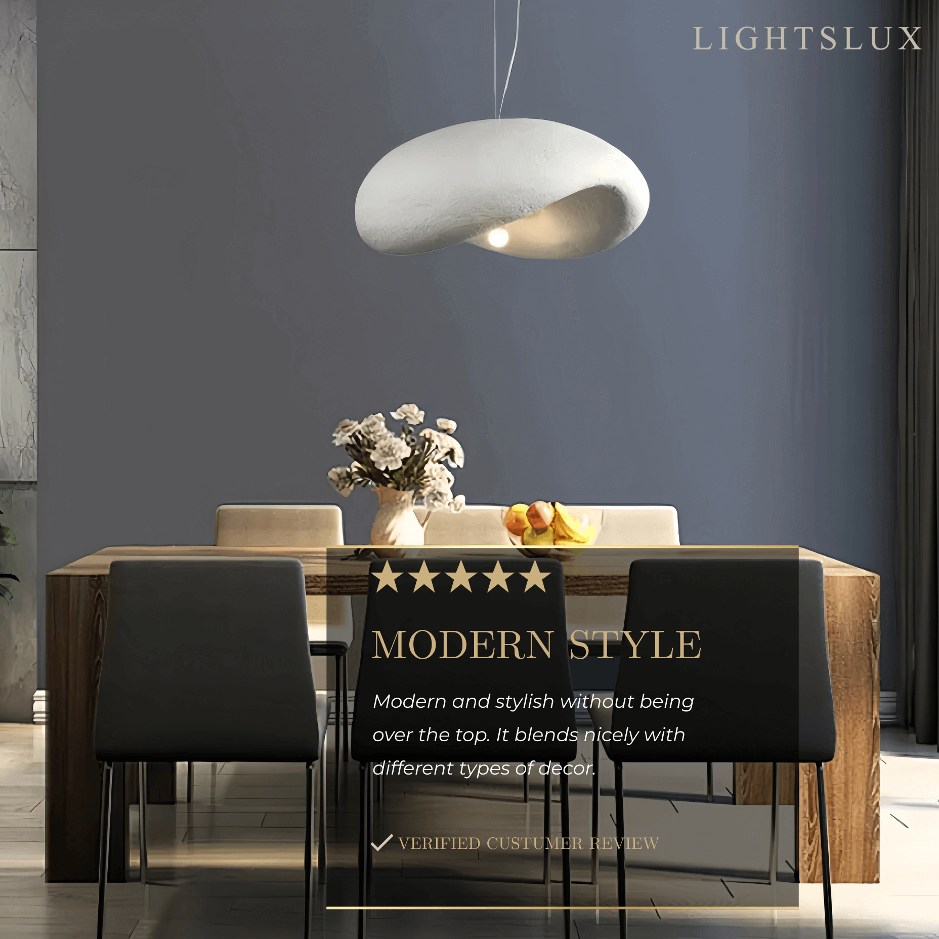 Modern White Dome Pendant Light – For Dining/Living Room - Flindria