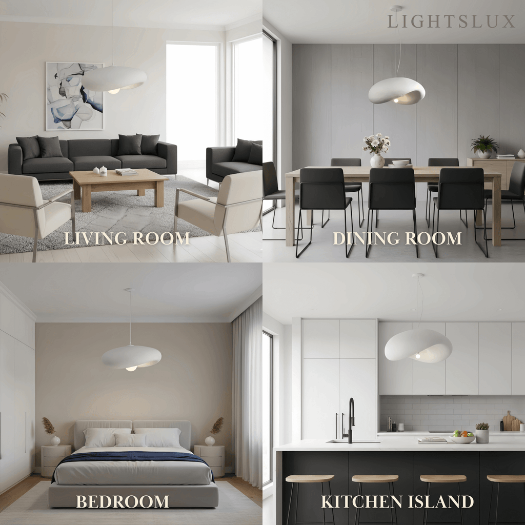 Modern White Dome Pendant Light – For Dining/Living Room - Flindria