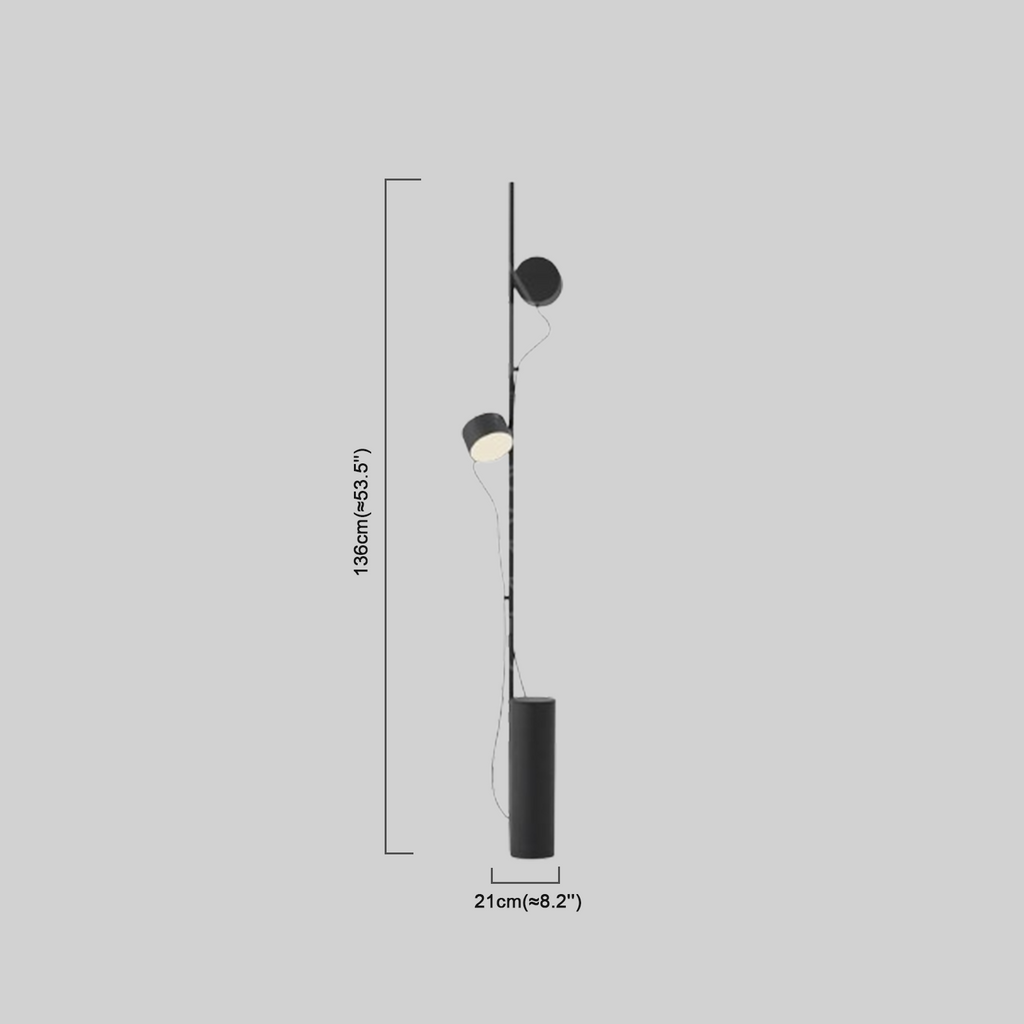 Classic Black Floor Lamp - Metal & Acrylic Linear Design for Living Room - Flindria