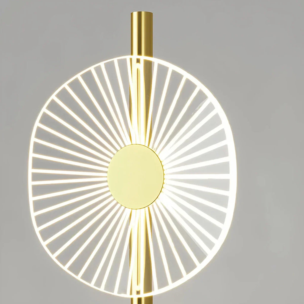 Art Deco Floor Lamp – Modern Circular Acrylic Design for Living Room - Flindria