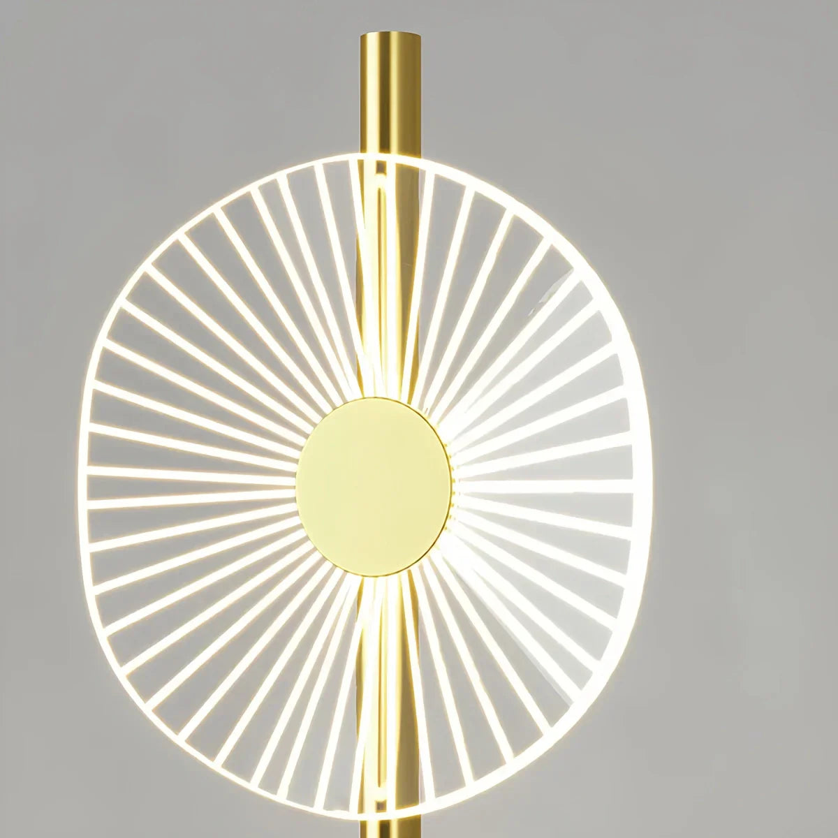 Art Deco Floor Lamp – Modern Circular Acrylic Design for Living Room - Flindria