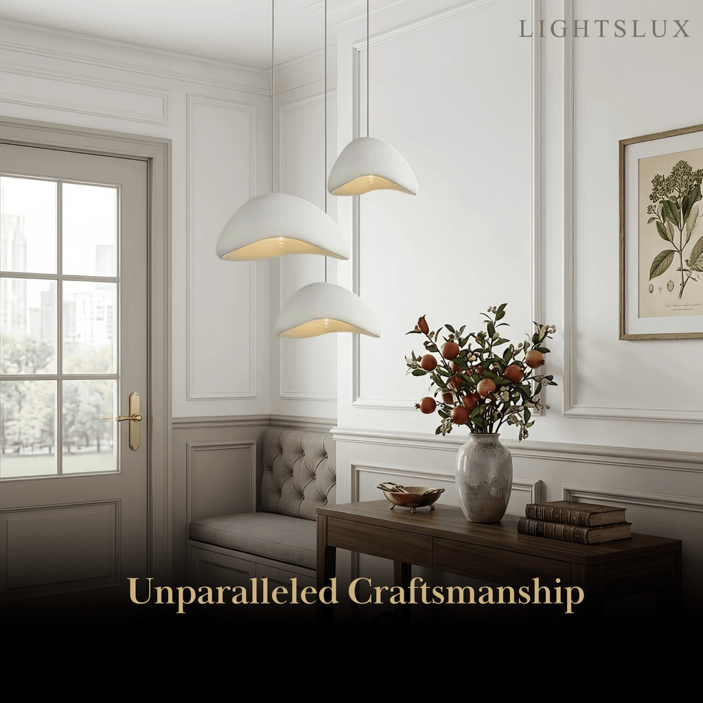 Moderne Polyethyleen Hanglamp - Witte/Grijze Koepel voor Woonkamer - Flindria