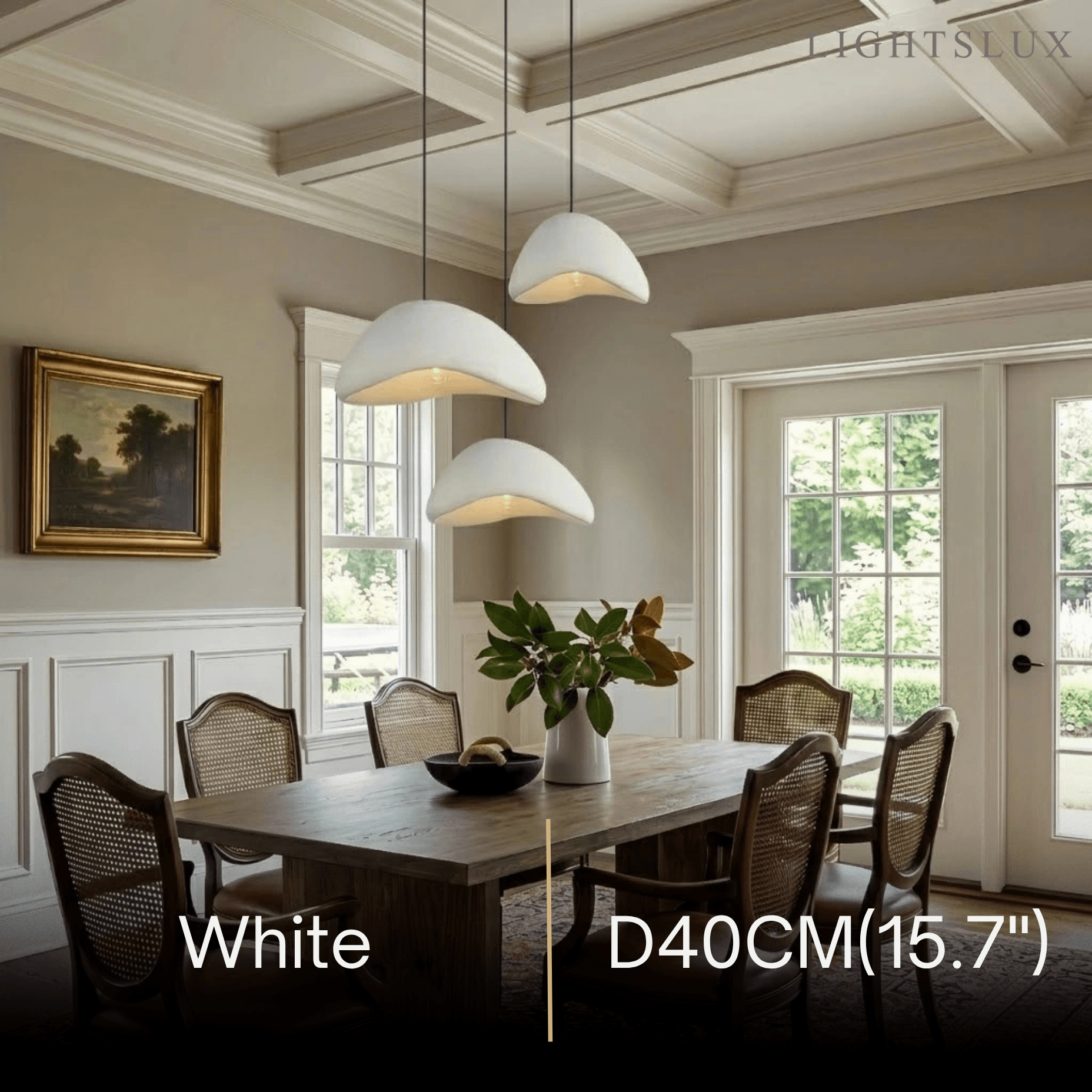 Moderne Polyethyleen Hanglamp - Witte/Grijze Koepel voor Woonkamer - Flindria