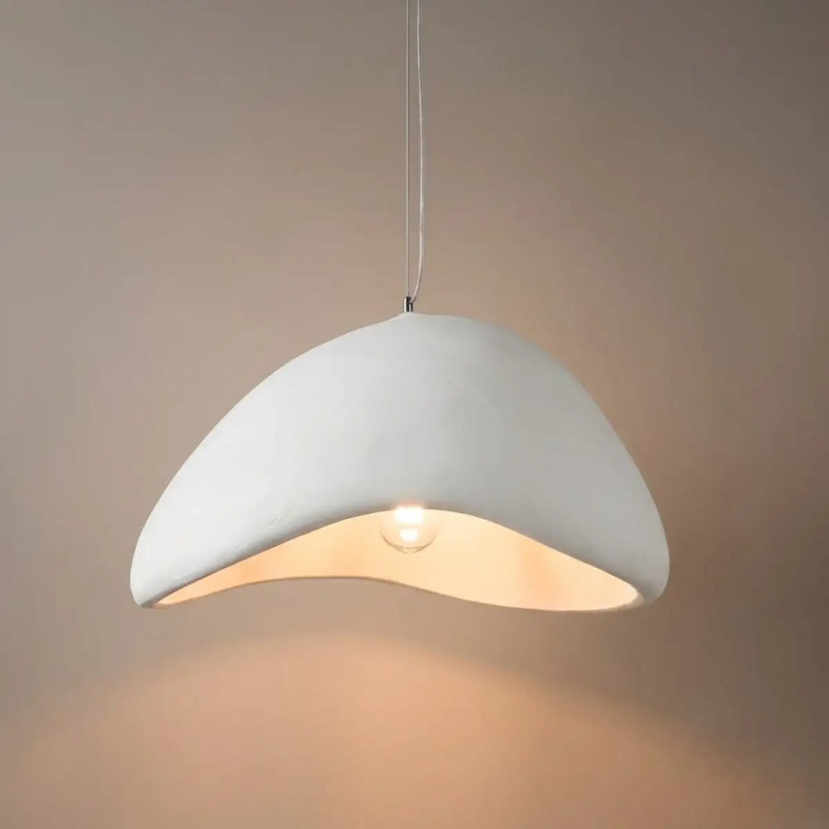 Moderne Polyethyleen Hanglamp - Witte/Grijze Koepel voor Woonkamer - Flindria