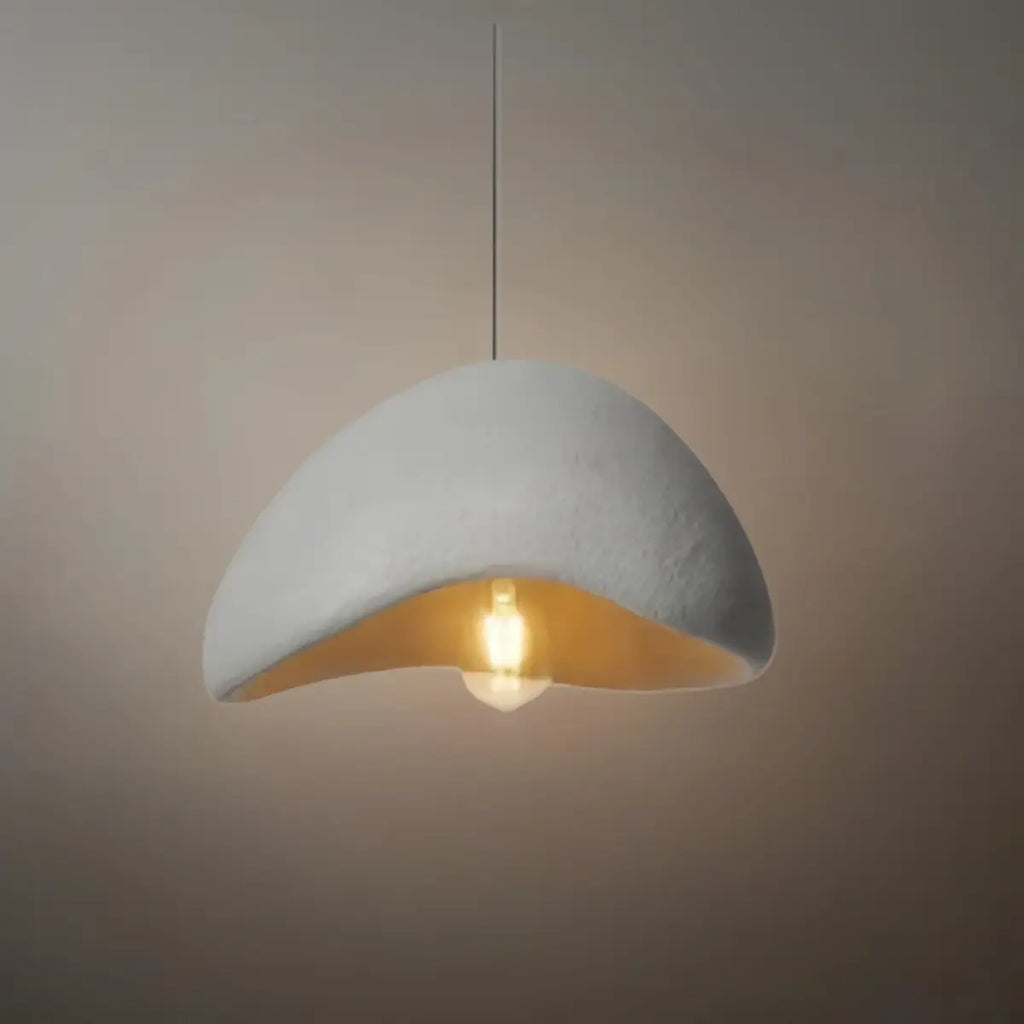 Moderne Polyethyleen Hanglamp - Witte/Grijze Koepel voor Woonkamer - Flindria
