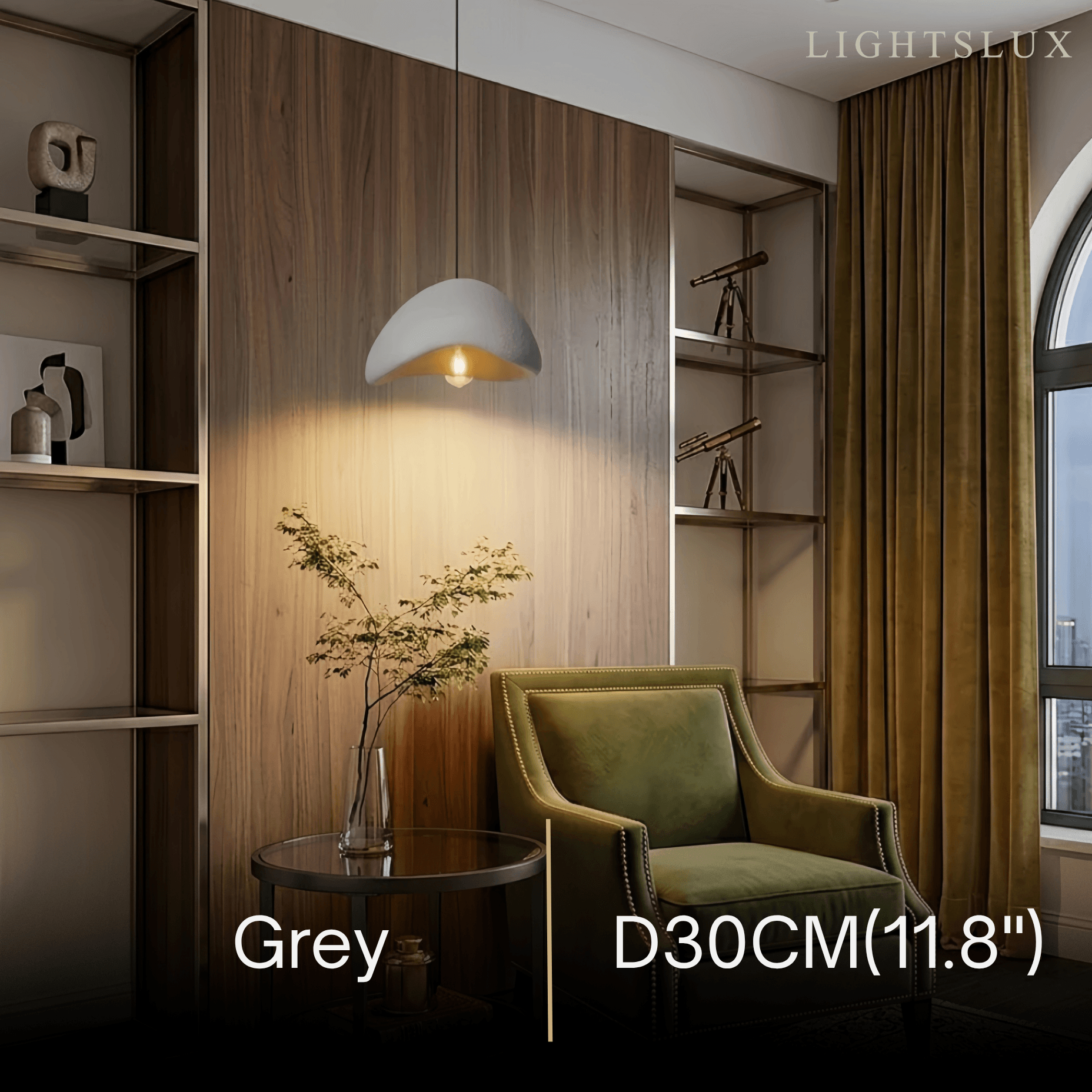 Moderne Polyethyleen Hanglamp - Witte/Grijze Koepel voor Woonkamer - Flindria