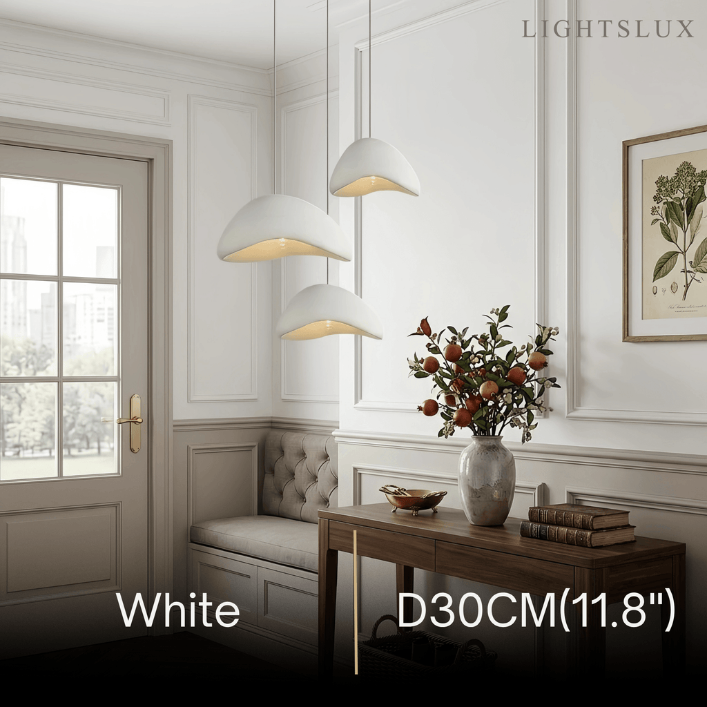 Moderne Polyethyleen Hanglamp - Witte/Grijze Koepel voor Woonkamer - Flindria