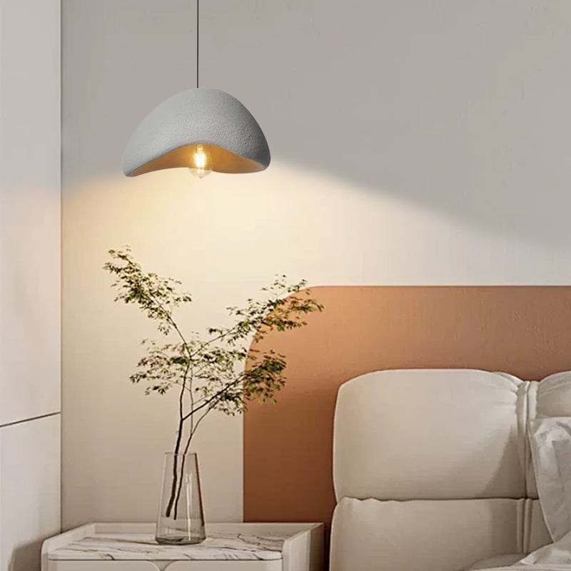 Moderne Polyethyleen Hanglamp - Witte/Grijze Koepel voor Woonkamer - Flindria