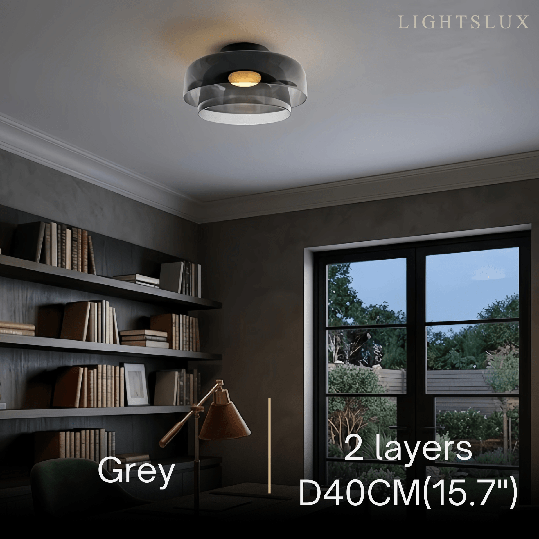 Modern Glass Ceiling Light - Green/Orange Bowl Design for Hallway - Flindria