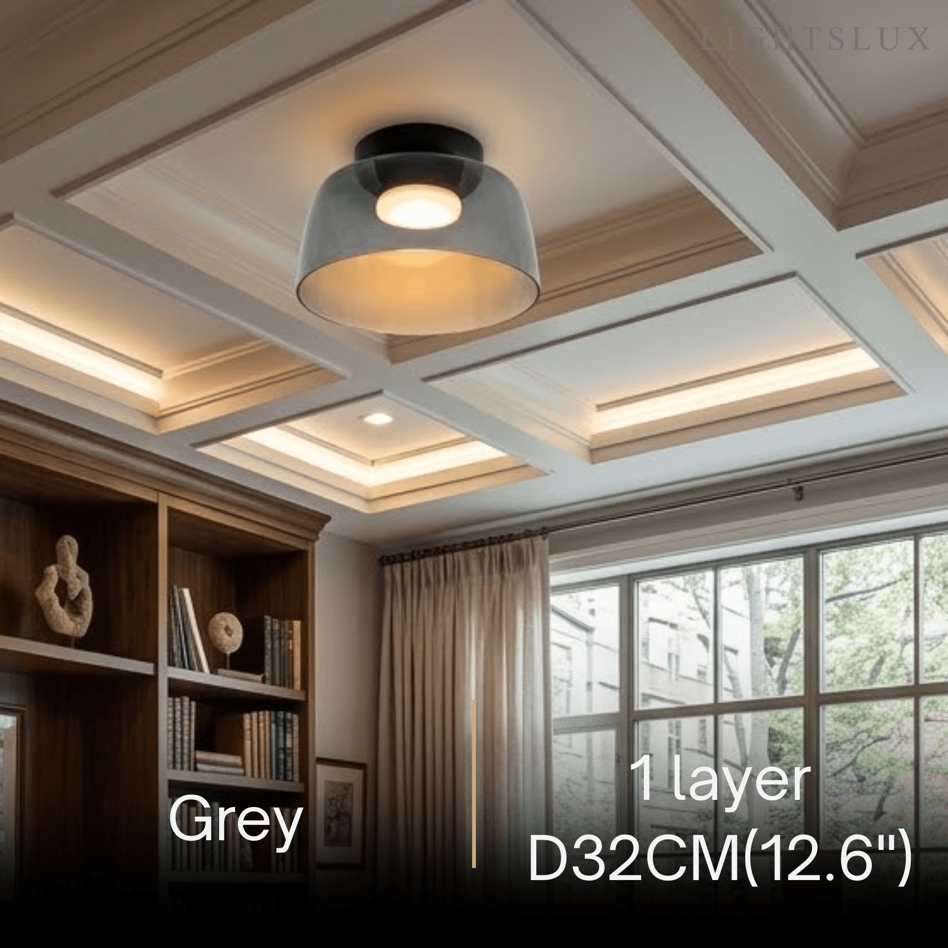 Modern Glass Ceiling Light - Green/Orange Bowl Design for Hallway - Flindria