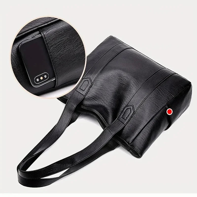 Leather Shoulder Bag – Retro Elegant Smooth Surface & Vintage Style | Filindra
