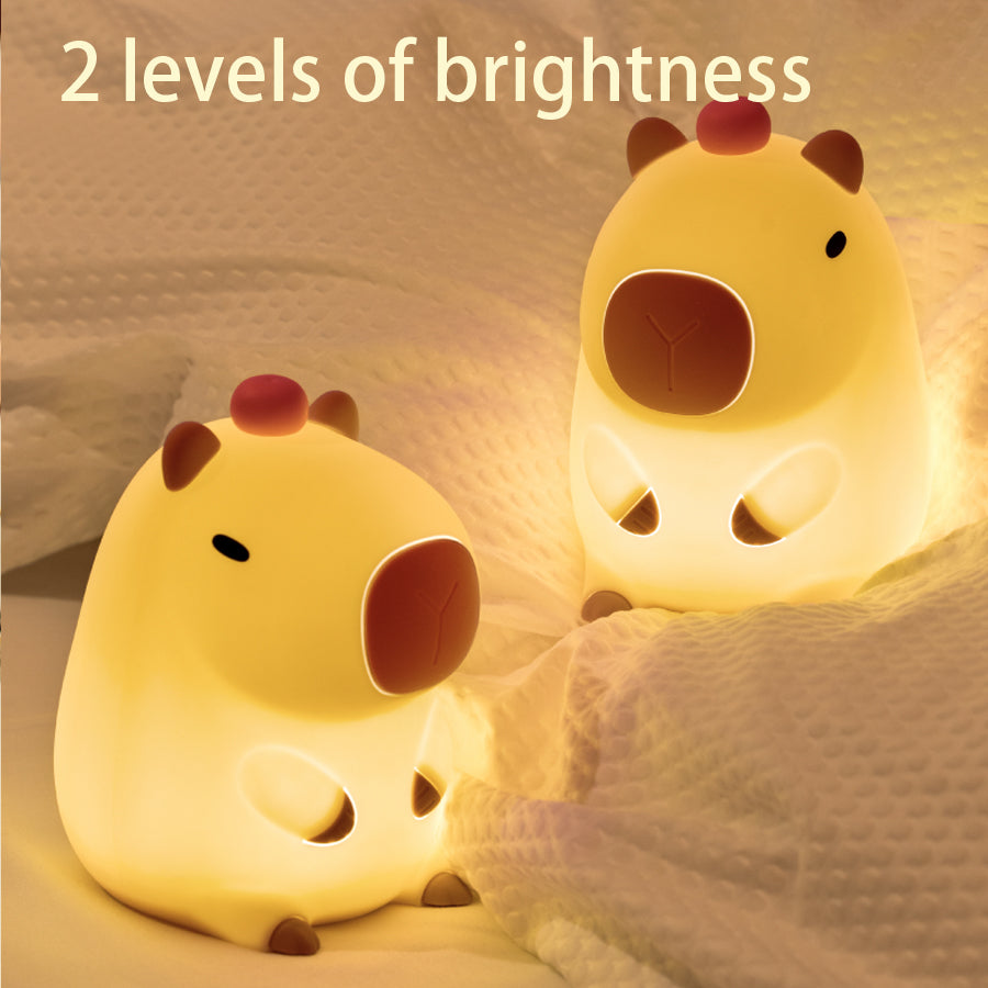 CozyCapybara Touch-Sensitive Nightlight — Warm, Comforting Glow