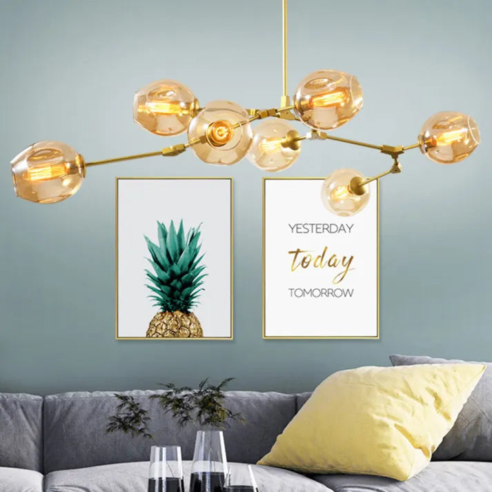 BubbleLight Sputnik-Pendelleuchte — Verzweigtes Glasblasendesign