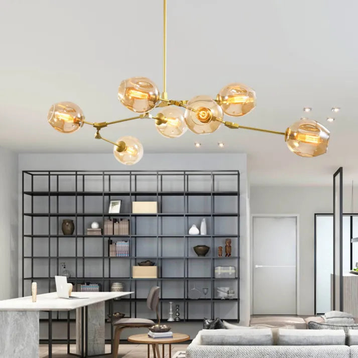 BubbleLight Sputnik-Pendelleuchte — Verzweigtes Glasblasendesign