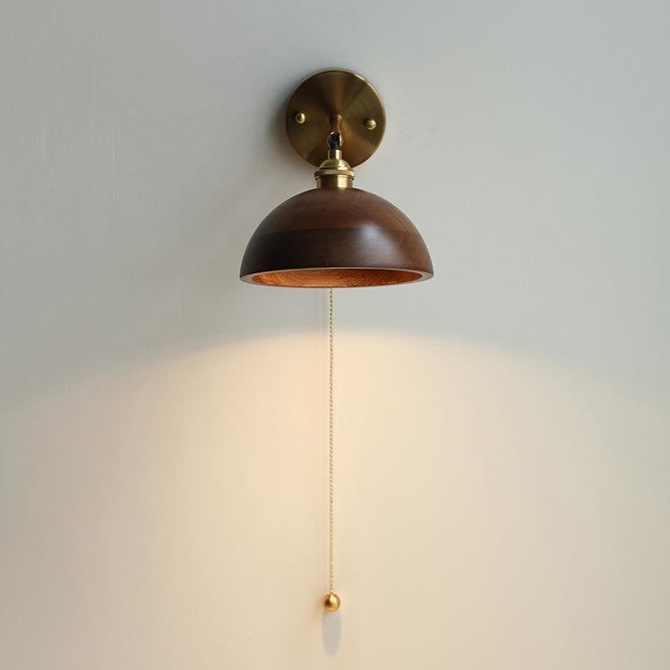 Virel Wall Lamp In Walnut Finish With Gentle LED Glow For Warm Scandinavian Ambience